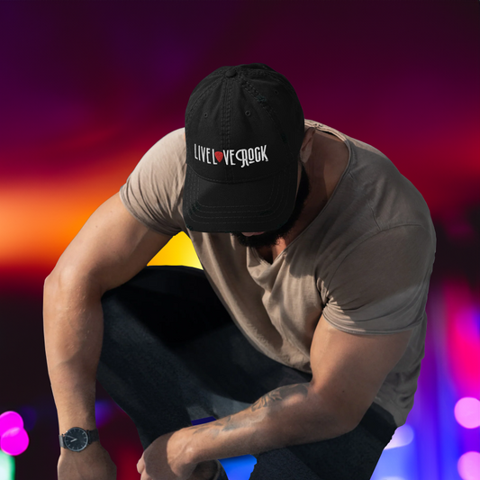 Black distressed Hat